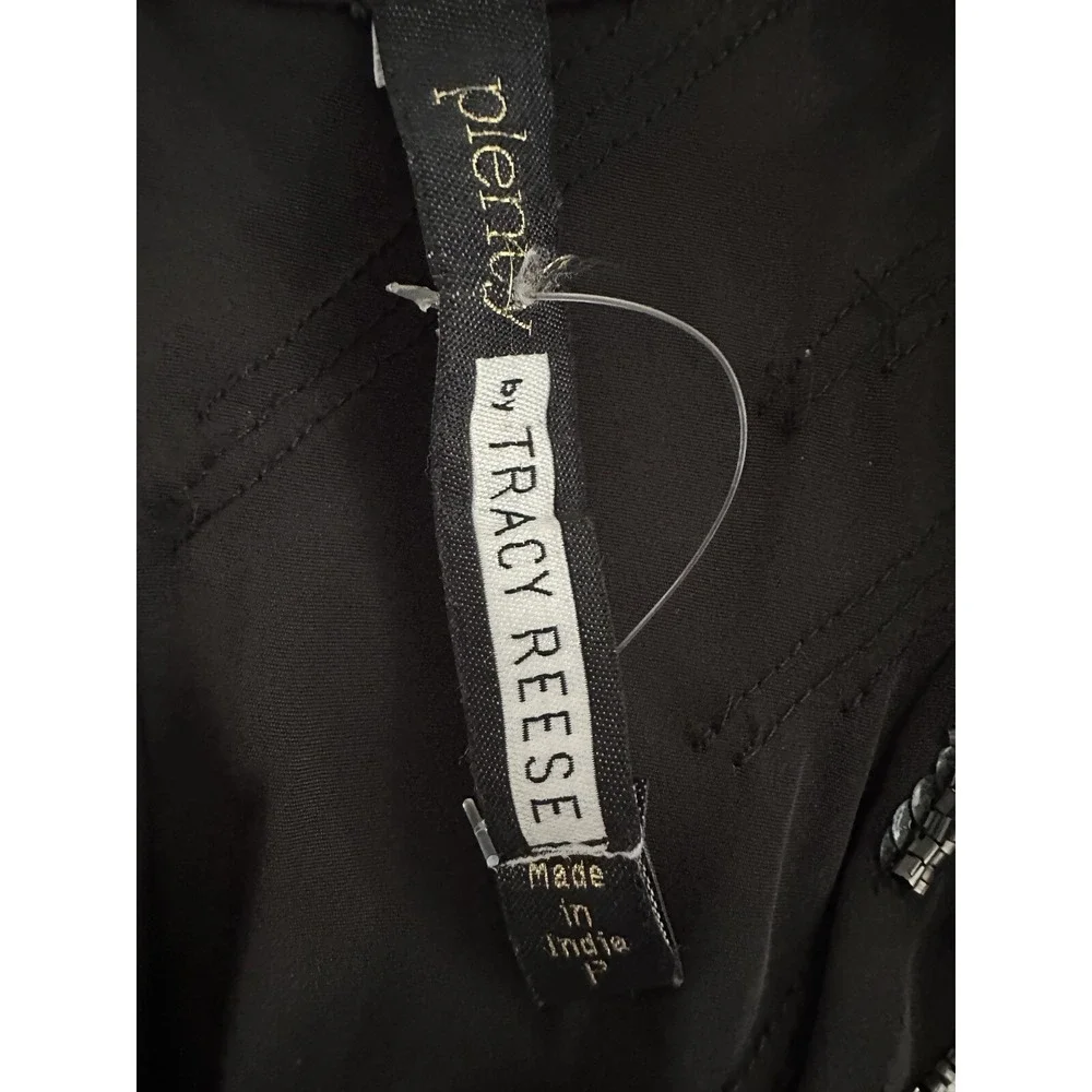 NEW Plenty Tracy Reese Anthropologie Womens Surplice Black Sequin Dress Petite P - Picture 4 of 5